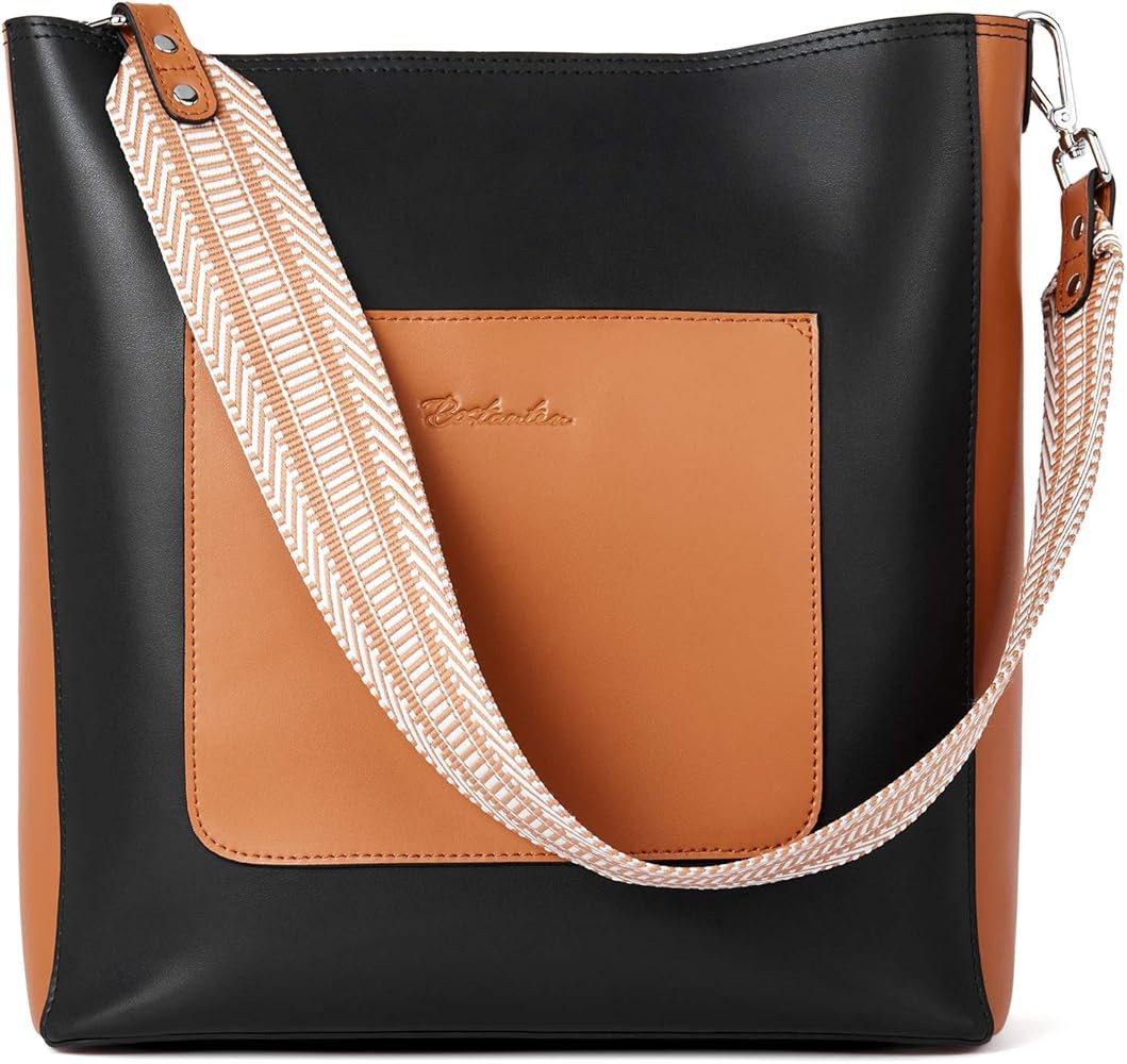 BOSTANTEN Handbags for Women Genuine Leather Designer Hobo Tote Purses Shoulder Crossbody Bucket Bag | Amazon (US)