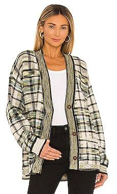 Free People Mcgregor Plaid Cardigan in Green Tea from Revolve.com | Revolve Clothing (Global)