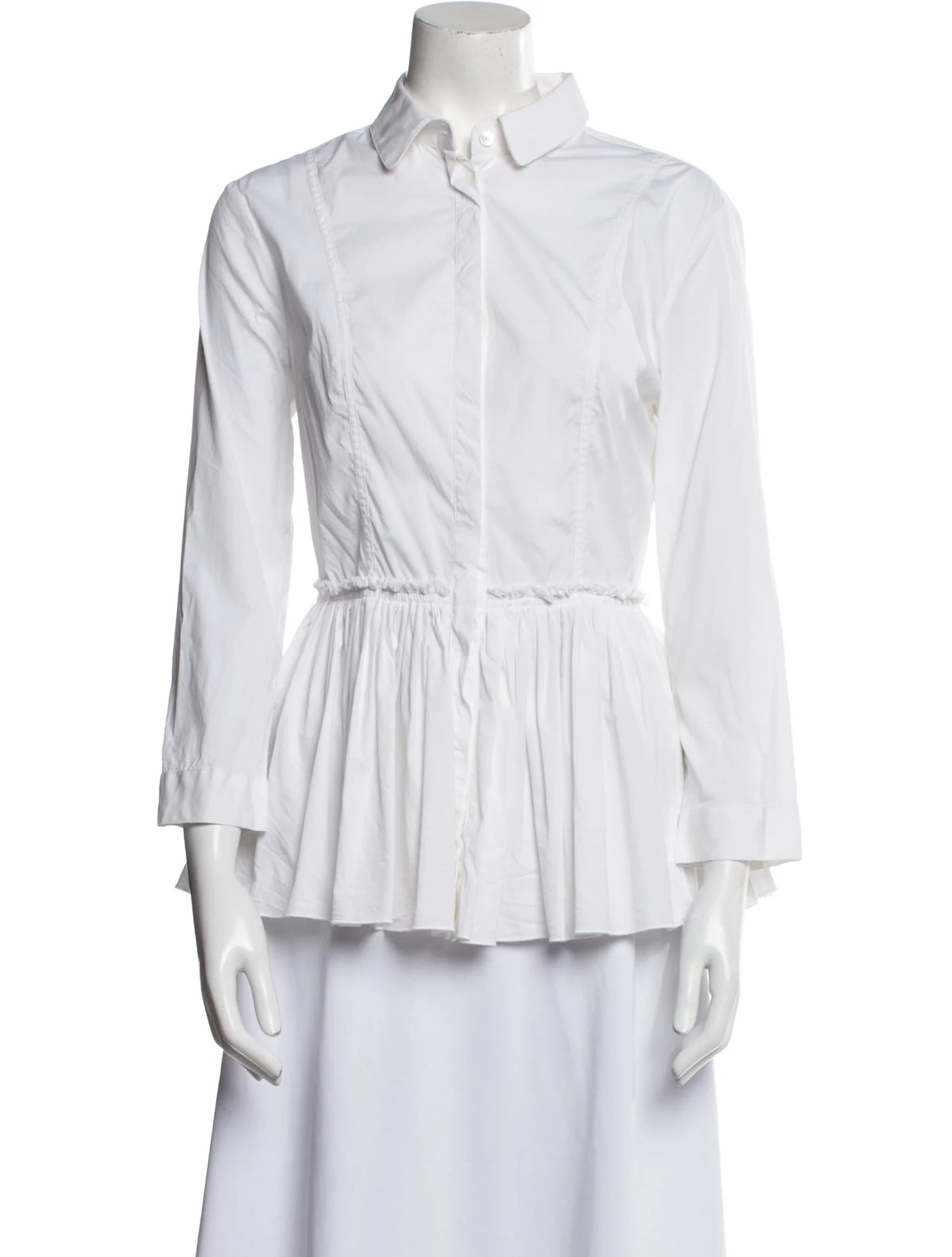 Three-Quarter Sleeve Button-Up Top | The RealReal