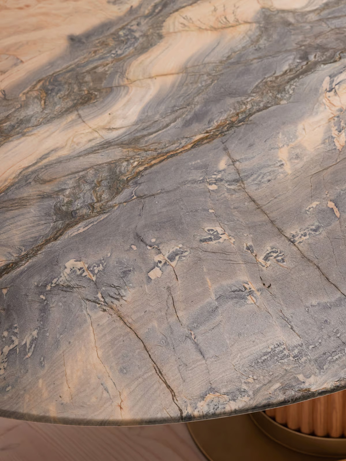 Murcell Oval Dining Table, Brazilian Blue Quartzite | Soho Home Ltd