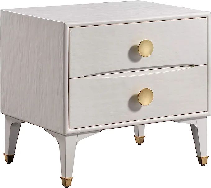 TOV Furniture Divine Modern 2 Drawer Nightstand, 25" White | Amazon (US)
