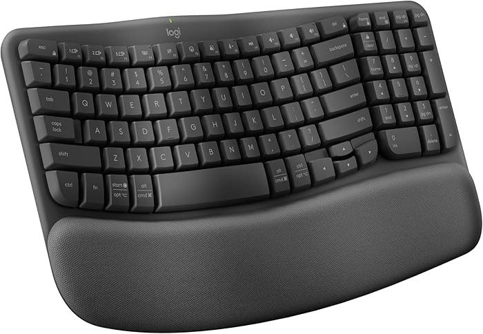 Logitech Wave Keys Wireless Ergonomic Keyboard with Cushioned Palm Rest, Comfortable Natural Typi... | Amazon (US)