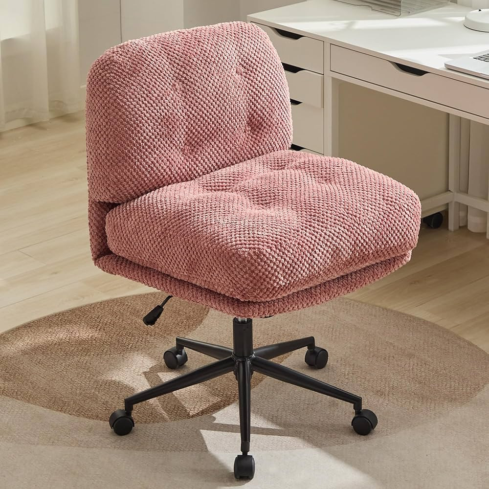 Criss Cross Chair on Wheels Wider & Thickened, Cross Legged Office Chair Comfortable Adjustable S... | Amazon (US)