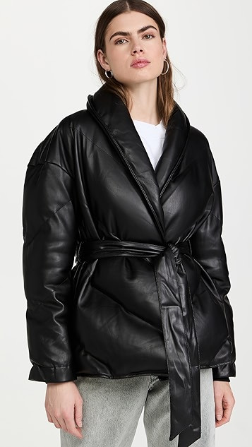 Vegan Leather Puffer | Shopbop