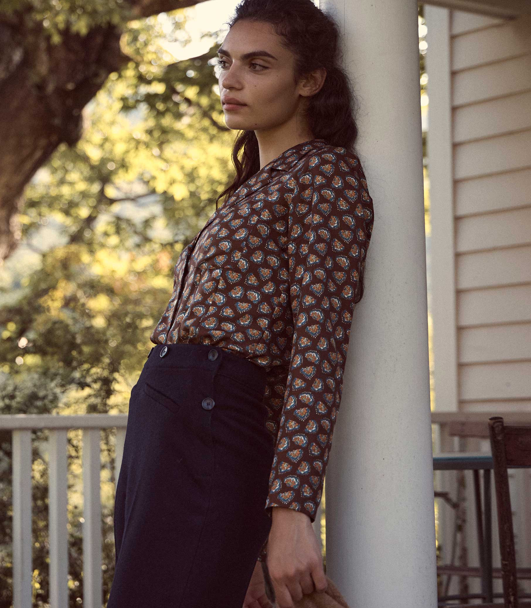 Abena Top - Bedford Floral | DÔEN | DOEN