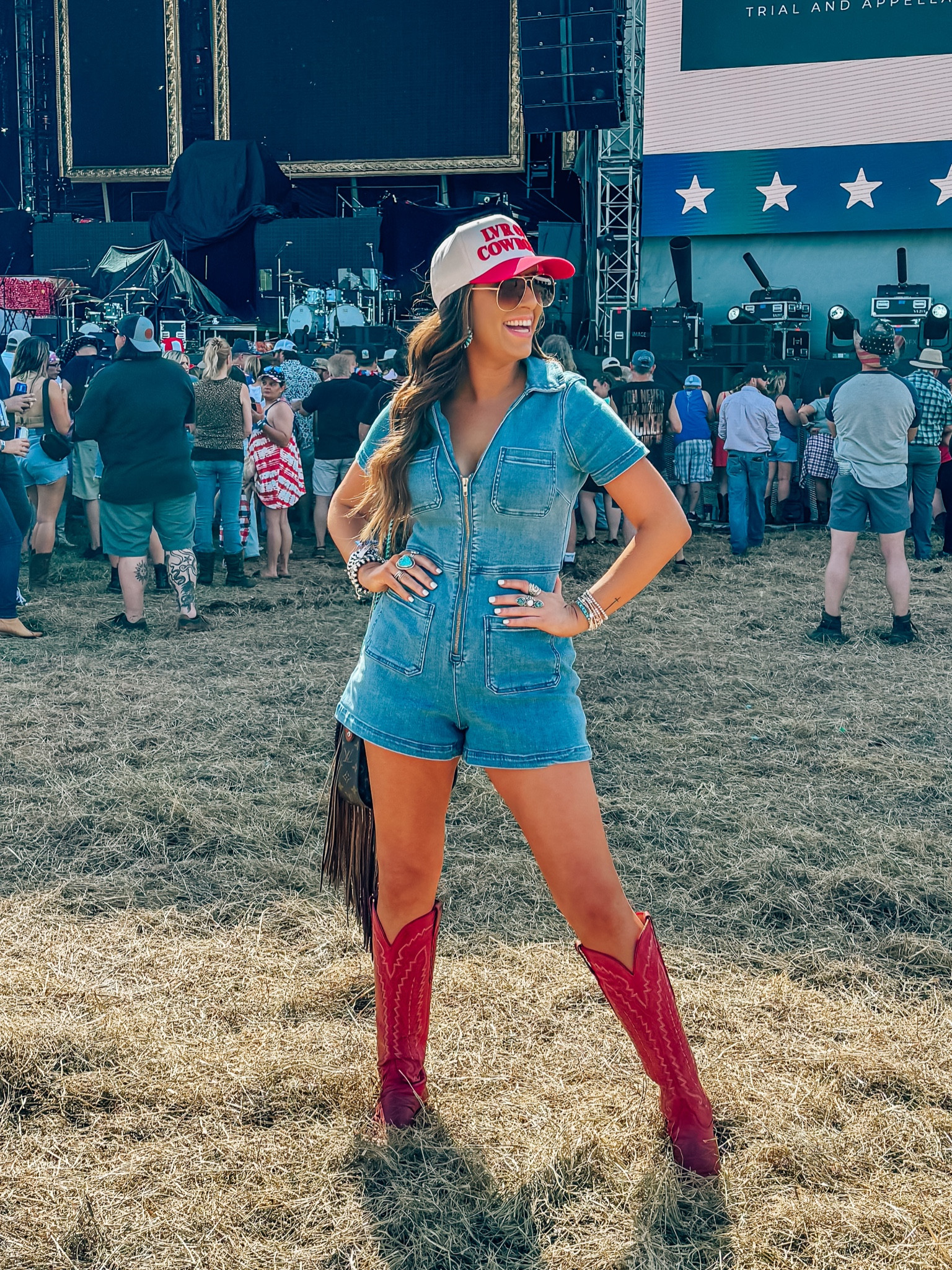 My denim romper From show me your mumu is 40% off with the summer sale. I’m wearing a medium and it’s a must have a great stable piece for your closet. Great for fall country concerts festivals Nashville dress it up or down.

#LTKStyleTip #LTKFindsUnder100 #LTKSaleAlert