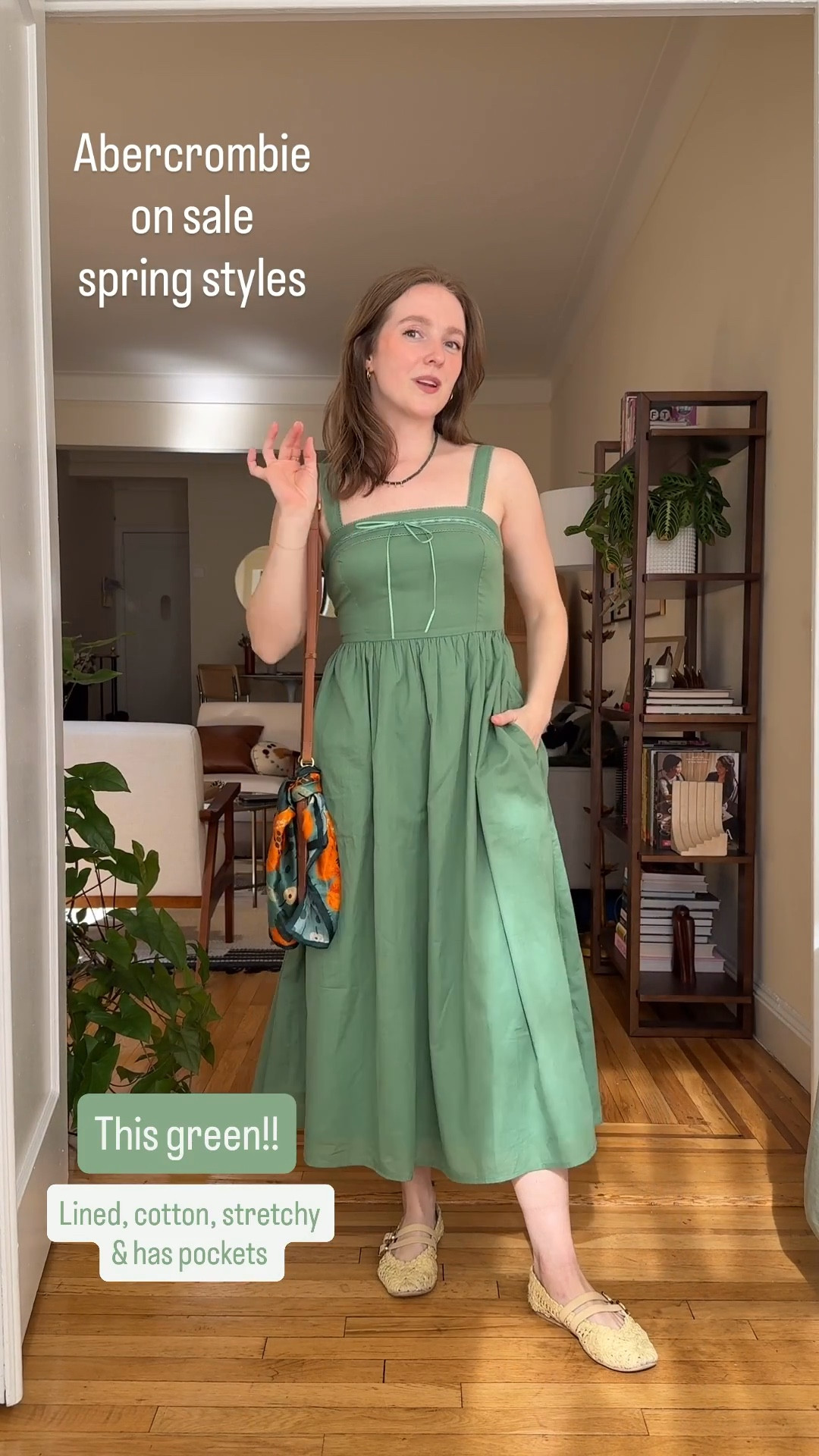 The prettiest cotton dress for spring. Abercrombie stackable sale. Wearing xs petite I’m 5ft 2 117 lbs. lined, cotton, pockets & adjustable button straps 

#LTKPetite #LTKSaleAlert