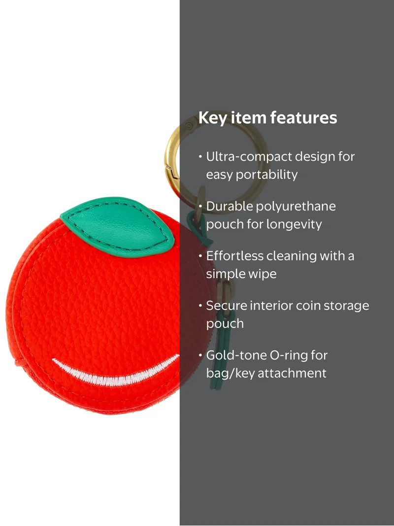 Free Assembly Women's Orange Coin Pouch Handbag Charm | Walmart (US)