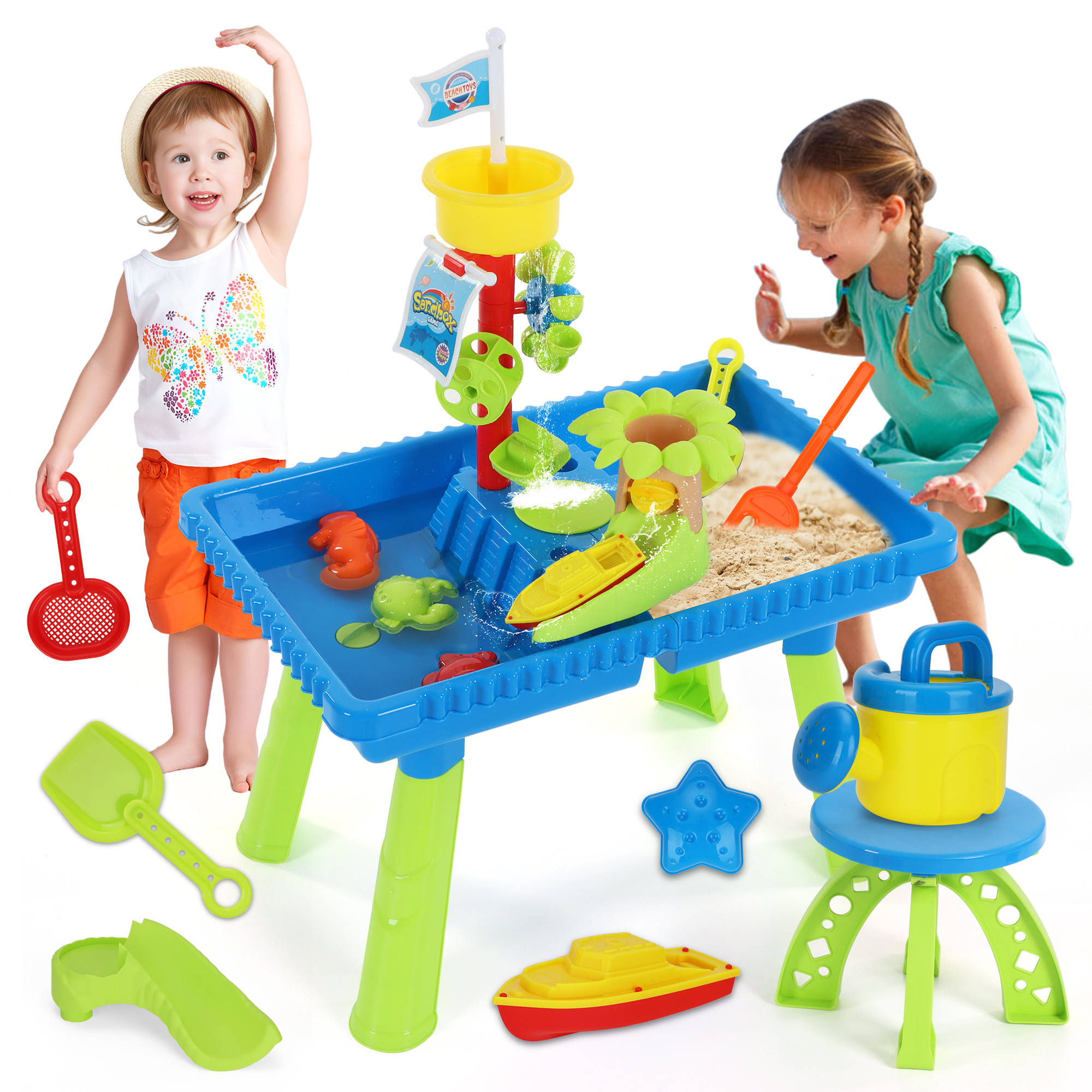 Yexmas Sand Water Table for Toddlers, Sand Table and Water Play Table, Kids Table Activity Sensor... | Walmart (US)