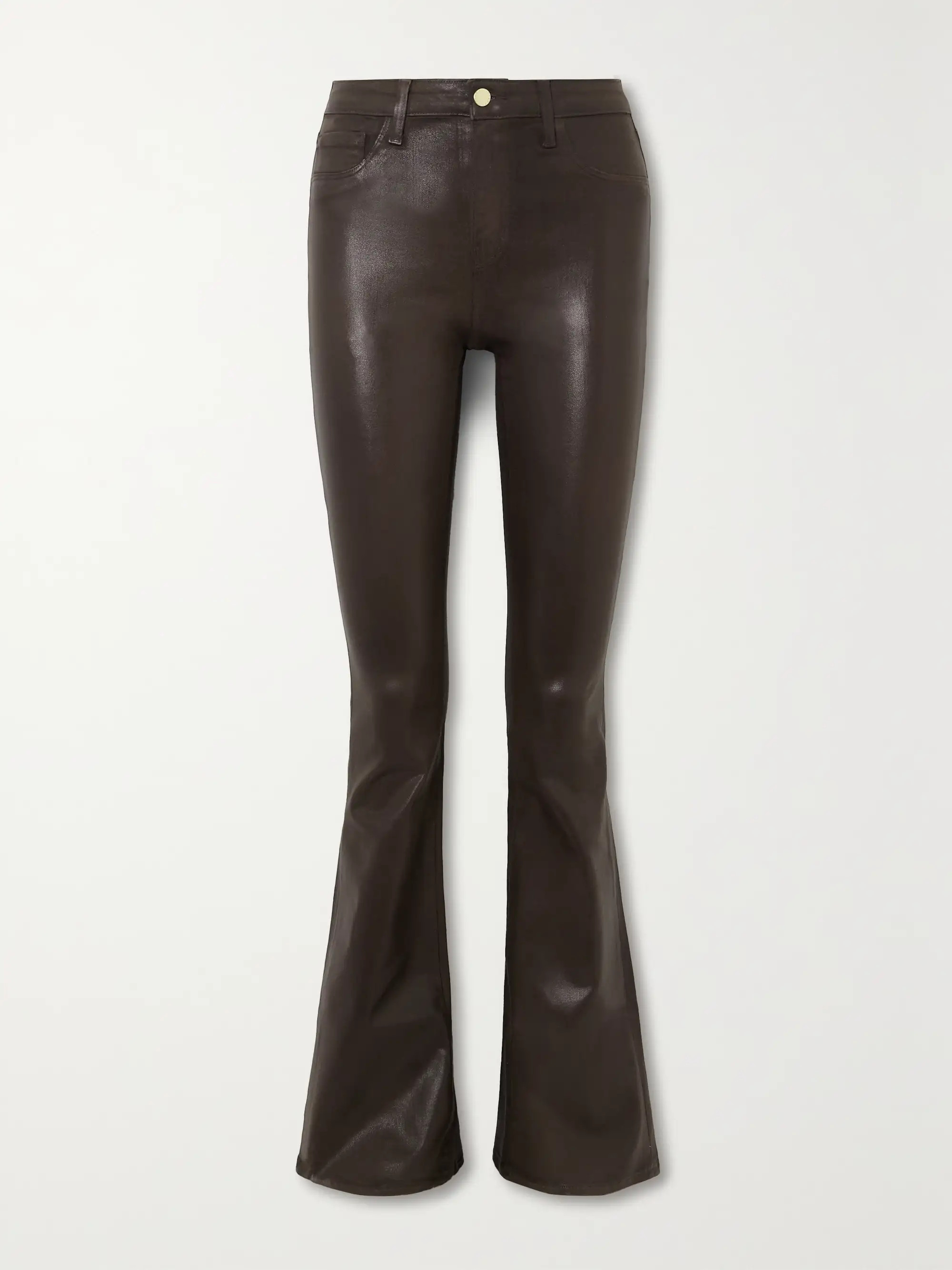 Marty coated high-rise flared jeans | NET-A-PORTER (US)