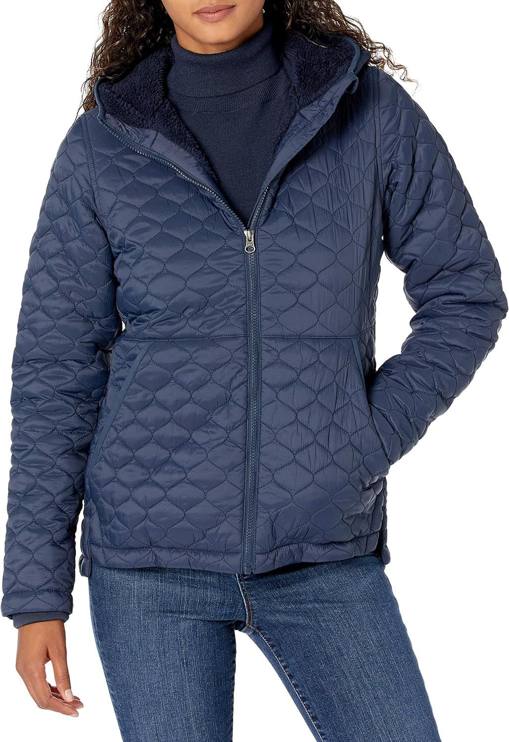 Amazon Essentials Women's Lightweight Water-Resistant Sherpa-Lined Hooded Puffer | Amazon (US)