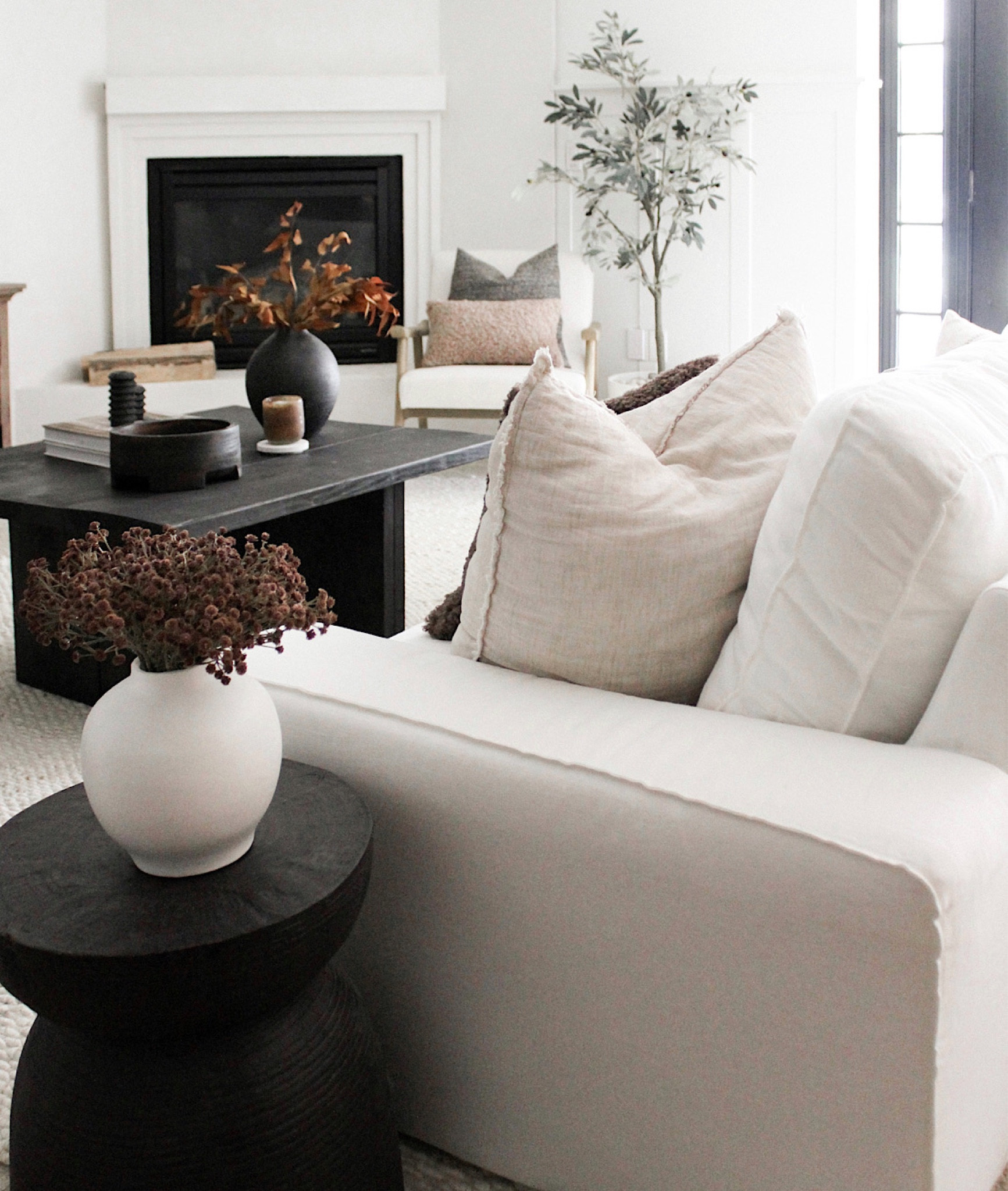fall living room - fall florals throw pillows & cozy blankets simple fall decor styling

Fall decor. Home decor. Living room. Linen sofa. Coffee table. End table. Black table. Target furniture. Drum accent table. Black coffee table. Olive tree. Fall florals. Vase. Accent chair. Throw pillows  

#LTKSeasonal #LTKhome #LTKsalealert