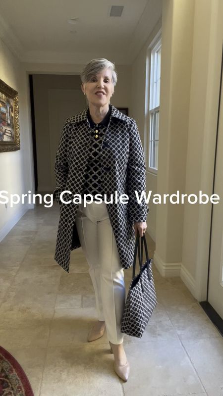 Have you ever wanted to have a capsule wardrobe? Do you want to see how to do it right here? 
Share this with your favorite friend who LOVES black 🖤and white 🤍!
This classic jacquard coat is so versatile. Let me show you bunches of ways to style your black, white, and black-and-white pieces. Great @talbots coat, tote, and sweater. Jeans are so comfortable and cute (@jcrewfactory). Silver loafers @samedelman are BIG this spring 💐!
See the blog post: https://drjuliesfunlife.com/spring-capsule-wardrobe/
#chicoutfit
#frenchstyle
#whatpeoplearewearing
#parisianstyle
#fashioninspo
#frenchgirlstyle #styleagram 
#stylebook
#stylebible
#stylefashion
#outfitshot
#styleaddict
#jcrewfactory 
#nordstrom
#macysstylecrew
#talbotsofficial 
#jjillstyle
#getreadywithme 
#styletips
#grwm
#styleblogger
#springfashion
#casualandchic 
#ltkover40
#ltkover50
#ltkspring
#ltkshoecrush 
#ltkitbag
#nudeShoes
#whitejeans

#LTKworkwear #LTKitbag #LTKshoecrush