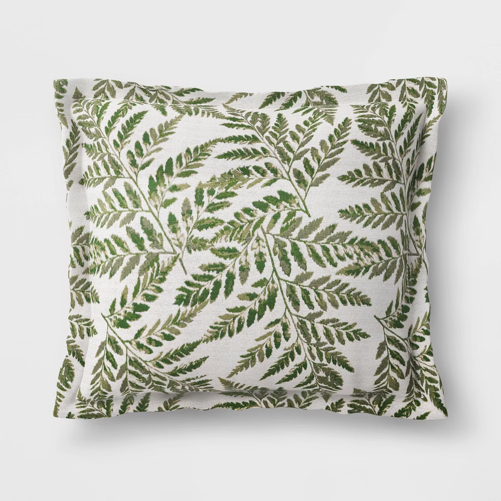 Woven Outdoor Deep Seat Back Cushion DuraSeason Fabric Ferns - Threshold | Target