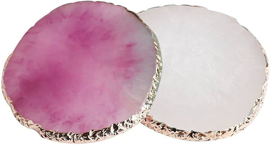 2 Pcs Resin Nail Art Palette, Nail Art Painting Mixed Color Palettes Gold Edge Nail Holder Nail A... | Amazon (US)