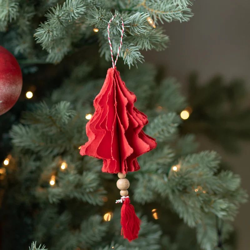 Red Paper Tree Ornament | Purple Rose Home