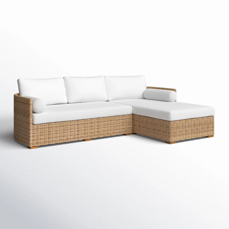 Maddie 99.7'' Polyethylene (PE) Wicker Outdoor Patio Sectional Set | Wayfair North America