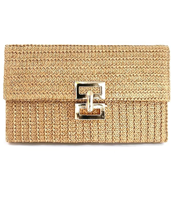 Summer Straw Cluth for women,Rattan Handbags for Women Wicker Purses for Vacation Beach | Amazon (US)