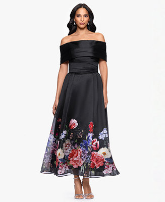 Women's Off-The-Shoulder Floral Print Dress | Macy's