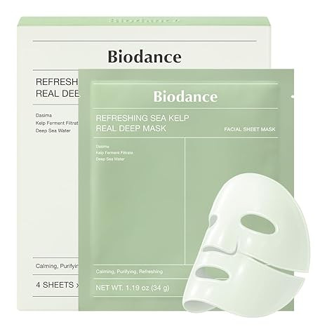 BIODANCE Refreshing Sea kelp Real Deep Mask, Overnight Hydrogel Face Mask, Calming, Oil & Sebum C... | Amazon (US)