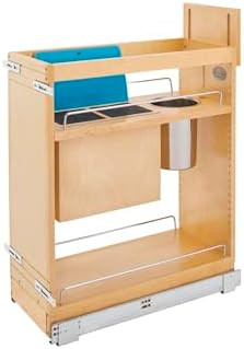 Rev-A-Shelf Wood Base Cabinet Knife Block Pullout Organizer w/Soft-Close | Amazon (US)