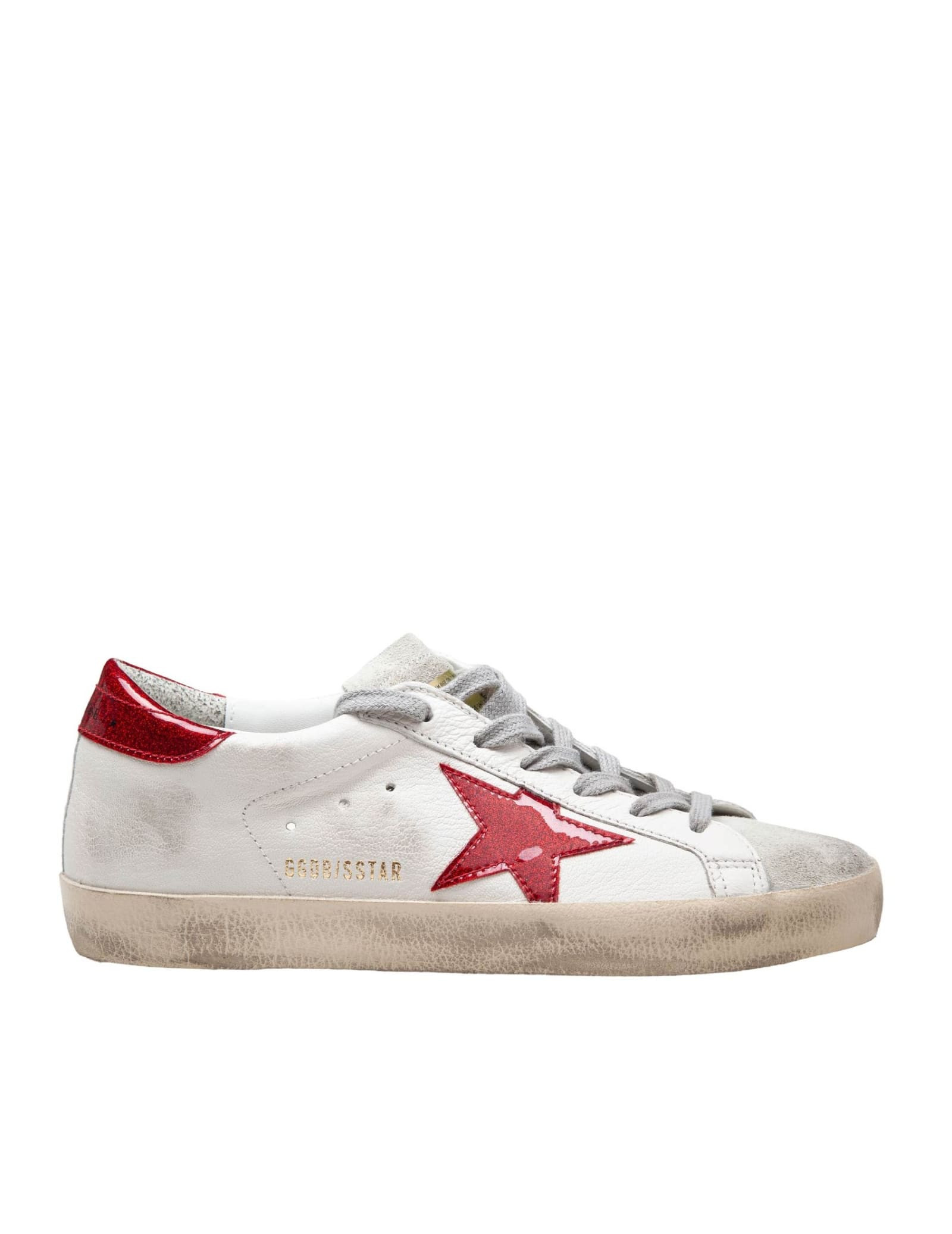 Golden Goose Super Star In White And Red Leather | Italist.com US