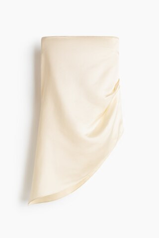 H & M - Satin bandeau top - White | H&M (UK, MY, IN, SG, PH, TW, HK)