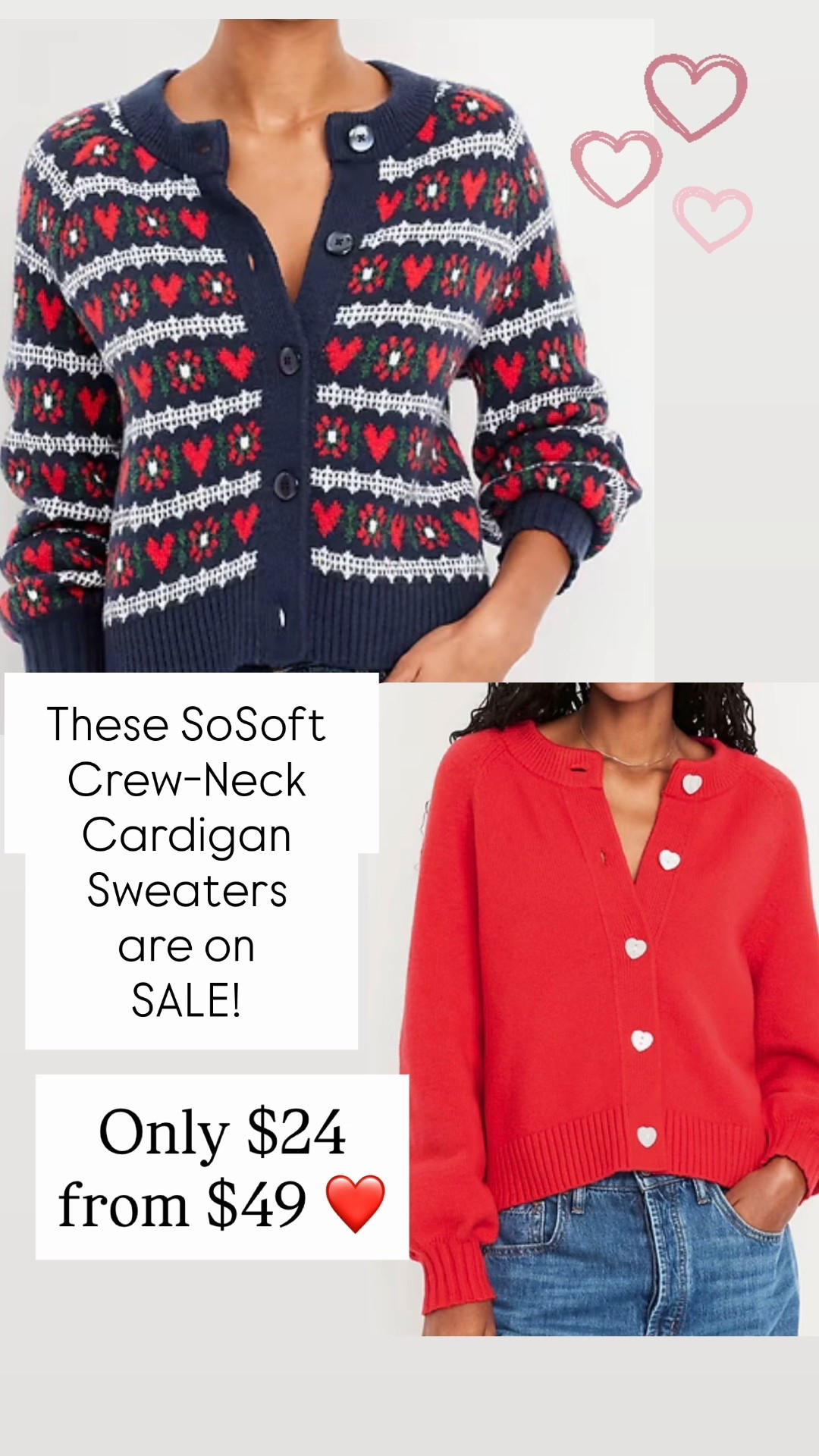 These SoSoft Valentine Cardigans are on sale for $24! 🩷❤️💜

#LTKmomlife #LTKootd