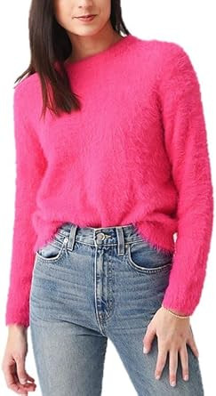Velvet by Graham & Spencer Women's Ray Feather Yarn Crewneck Sweate | Amazon (US)