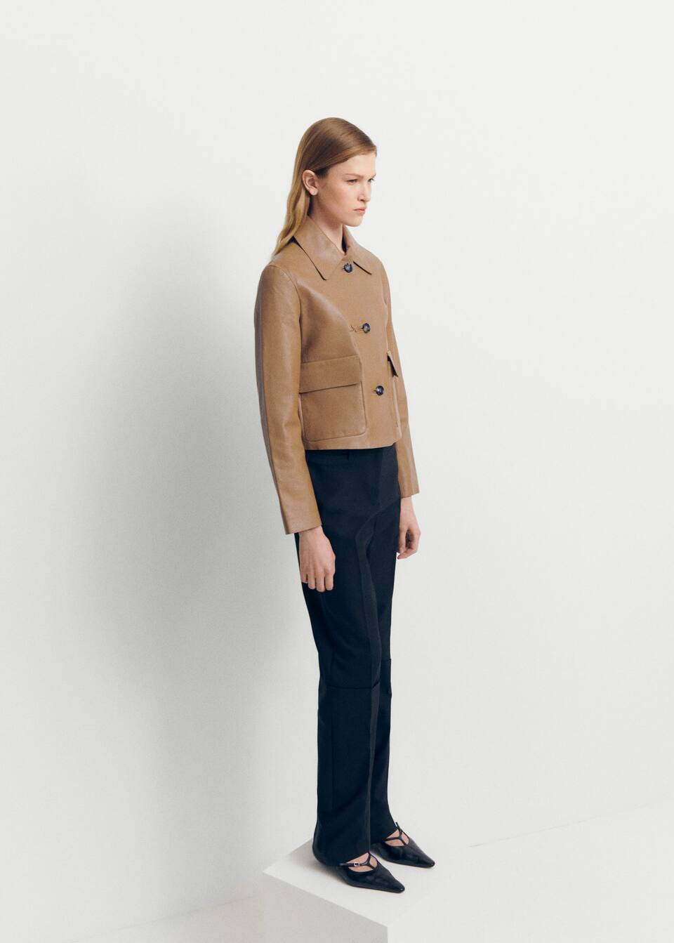 100% leather jacket with buttons -  Women | Mango USA | MANGO (US)