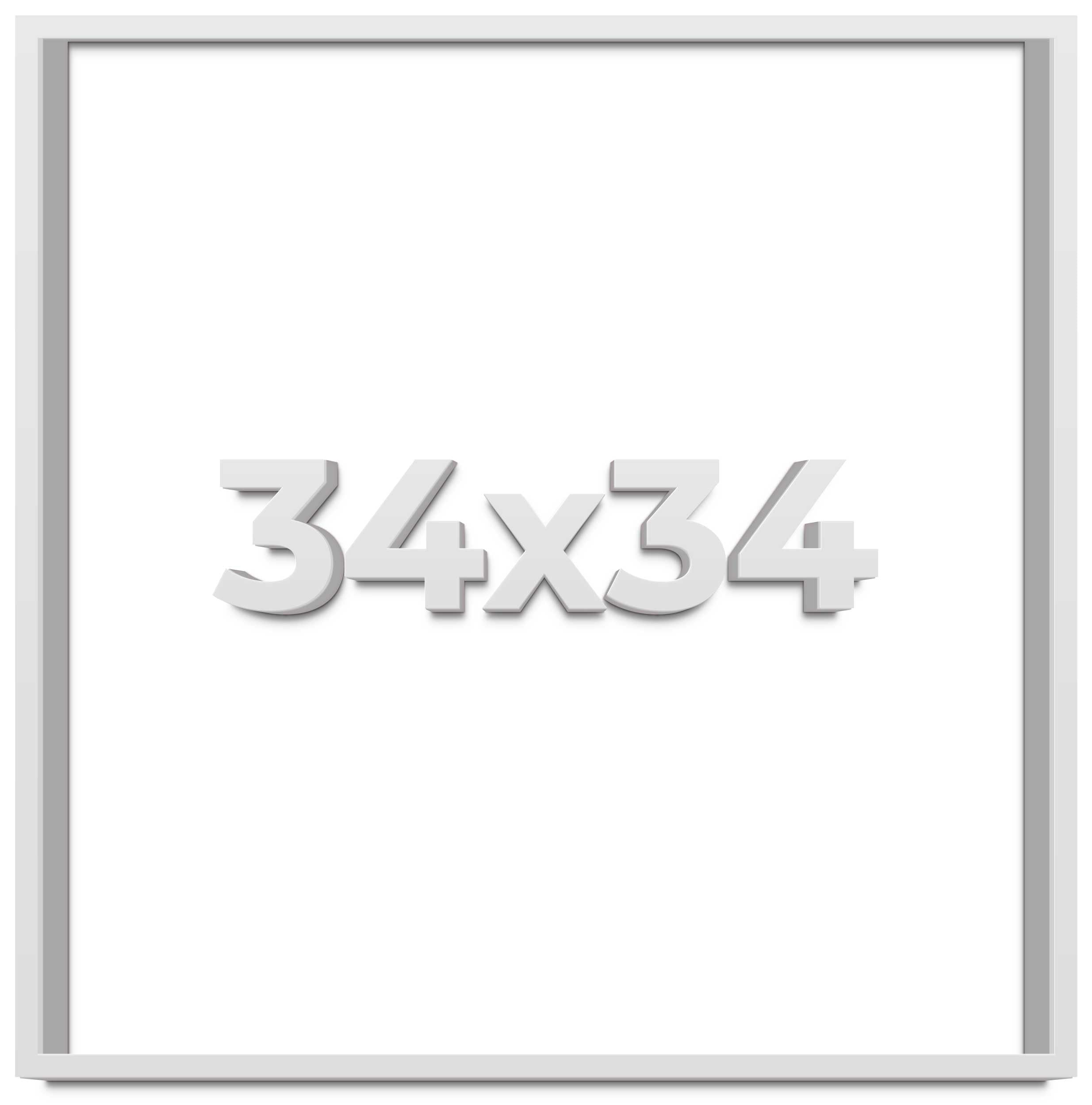 34x34 Shadow Box Frame White | 1 Inch Deep Real Wood Contemporary Shadowbox Display | UV Resistan... | Amazon (US)