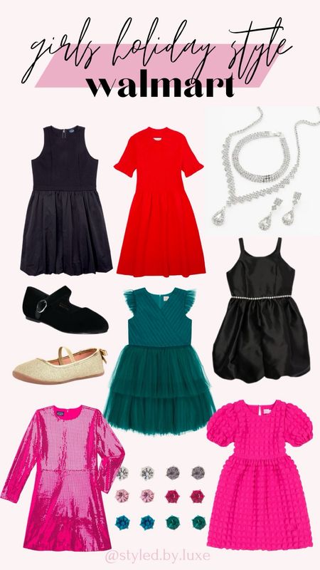 Walmart Girls Holiday Fashion - Girls Holiday Outfits and Holiday Dresses 

#LTKstyletip #LTKHoliday #LTKkids