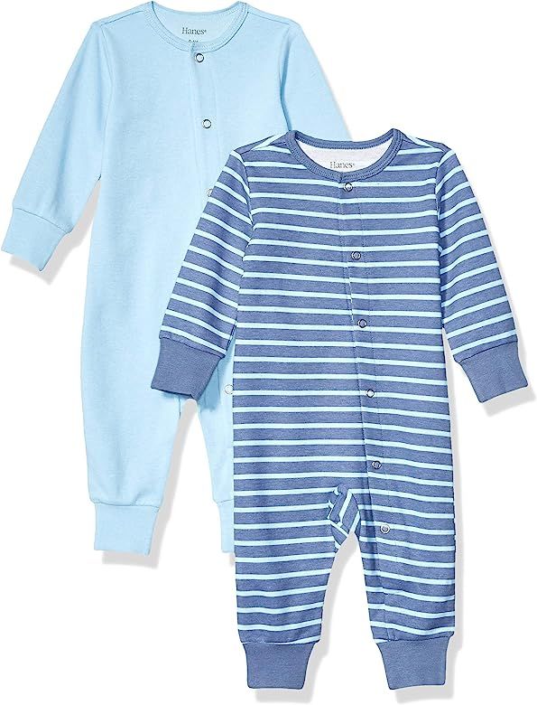Hanes Boys' Ultimate Baby Flexy 2 Pack Sleep and Play Suits | Amazon (US)