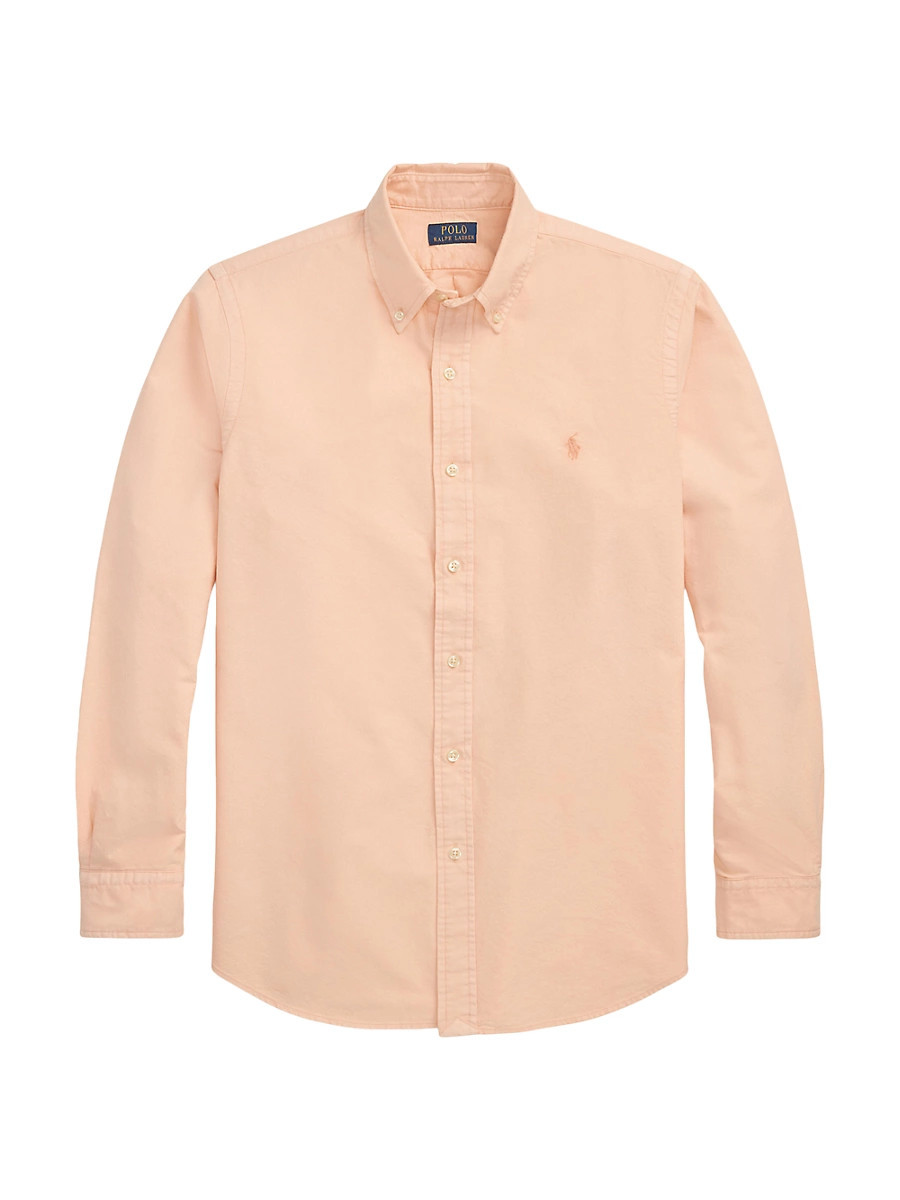 Men's Classic-Fit Mineral-Dyed Oxford Shirt - Amber - Size XXL | Saks Fifth Avenue