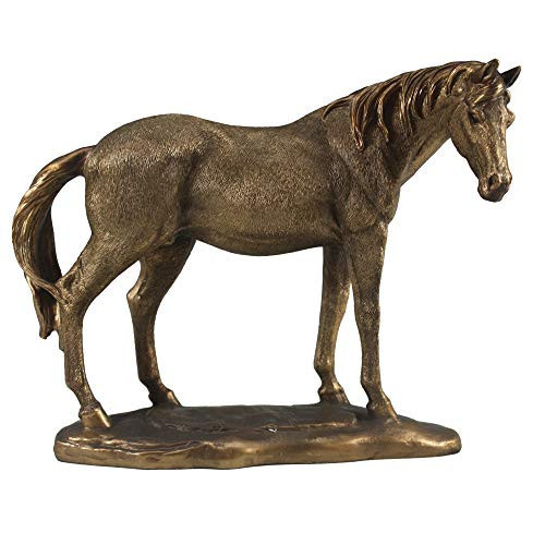Comfy Hour Farmhouse Collection Resin 8" Brown Copper Horse Desktop Decoration | Amazon (US)