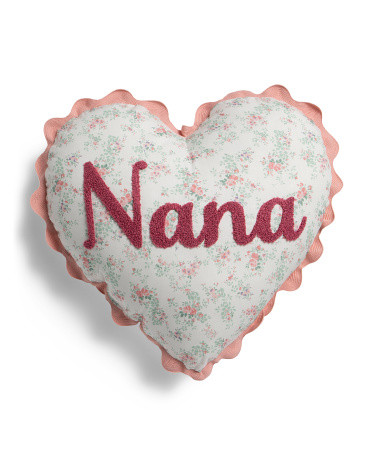 17x16 Nana Shabby Heart Pillow | TJ Maxx