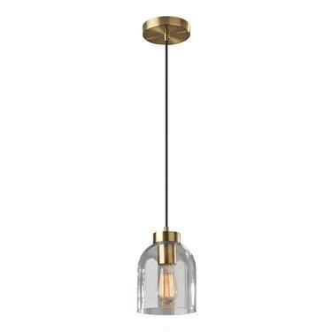 Bristol Antique Brass and Glass Pendant Lamp | World Market