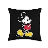 Disney Mickey Mouse Classic Pose Black Throw Pillow, 16x16, Multicolor | Amazon (US)