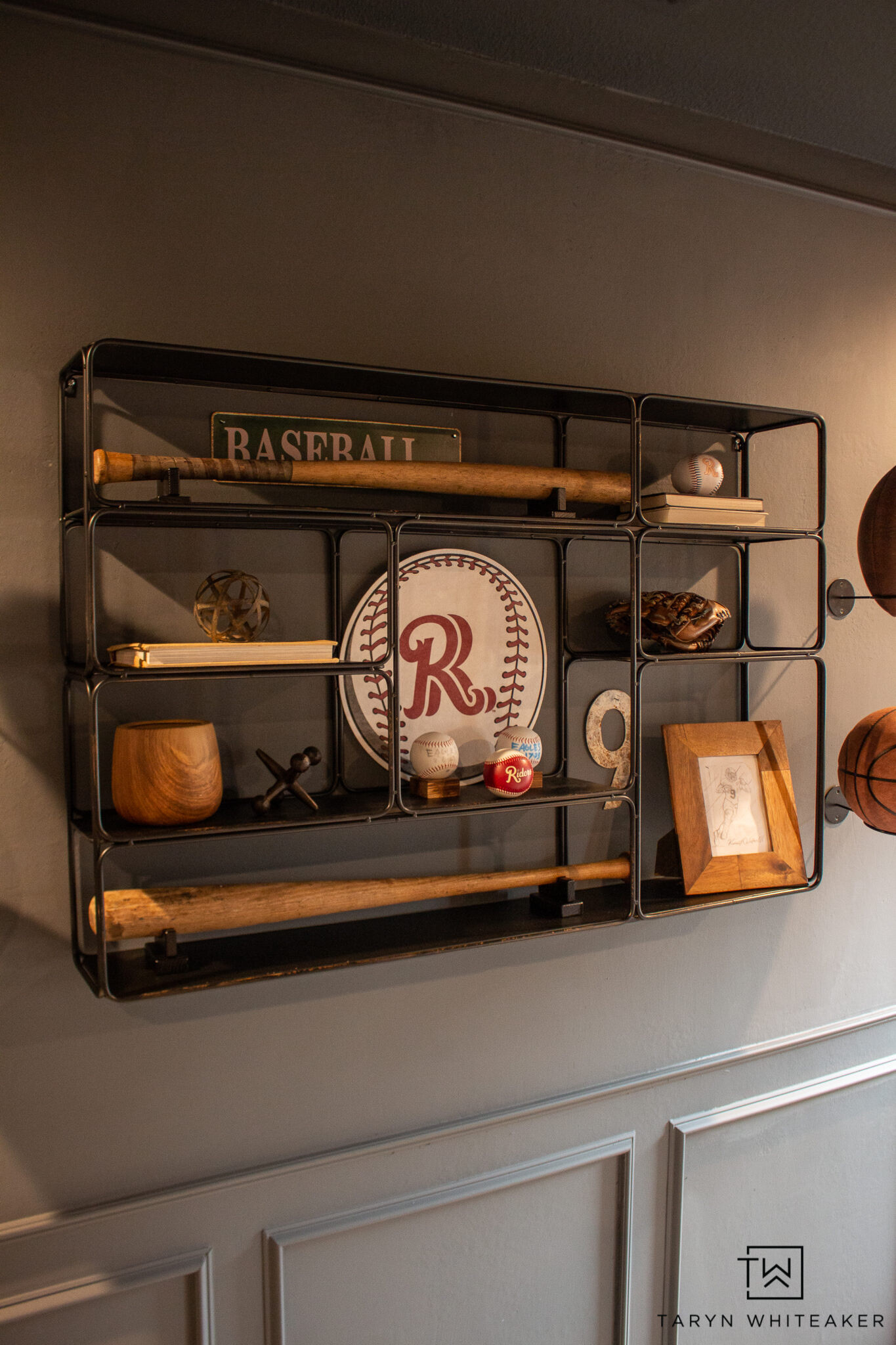 A little sports-inspired styling for this space! I love mixing vintage details with meaningful pieces to create a collected look that still feels clean and modern. #SportsDecor #BoysRoom #HomeDecor #ShelfStyling #RoomInspo

#LTKSeasonal #LTKHome