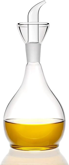 HAIZEEN 13ounce/ 380 ml Clear Glass Olive Oil Dispenser Bottle - Oil & Vinegar Cruet with Pourers... | Amazon (US)