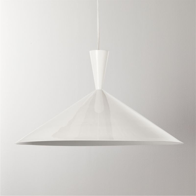 Paul McCobb Exposior White Pendant Light Model 018 | CB2 | CB2