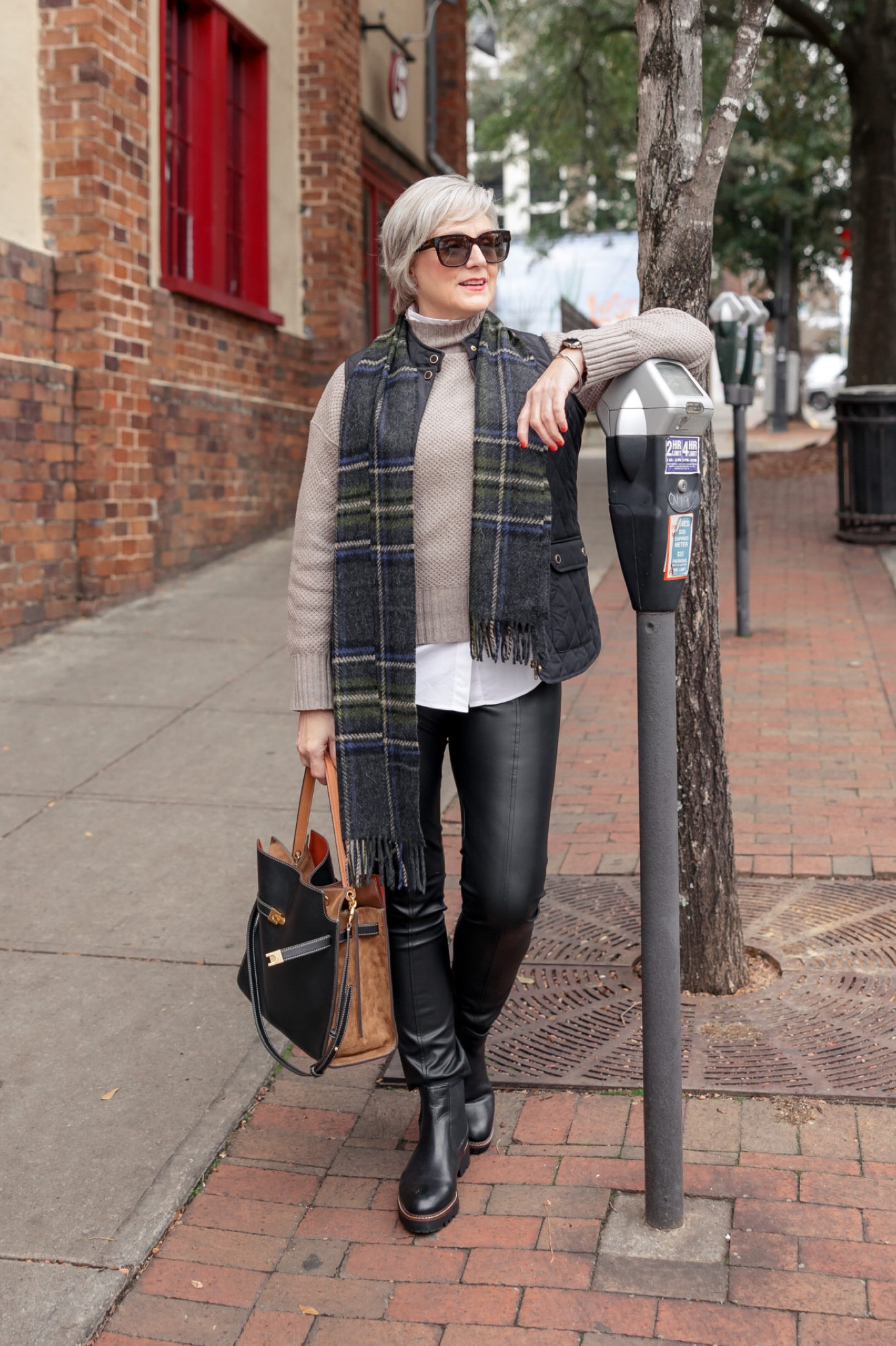 Faux leather leggings and lug-sole Chelsea boots can’t be beat 

#LTKFind