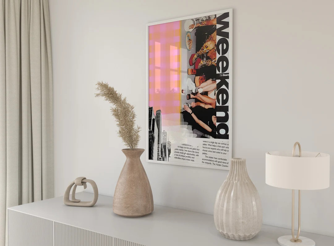 New York City Retro Art Print, Trendy College Apartment Decor, City Girl Art, Bar Cart Decor, Val... | Etsy (US)