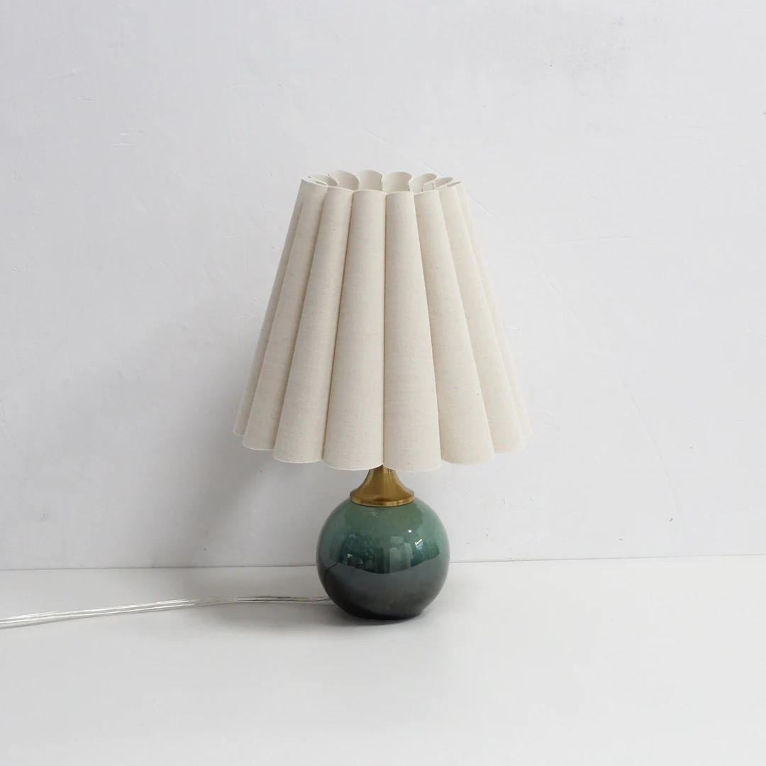 Duzy Handmade Light Oatmeal Color Fabric and Ceramic Base Lamp for Table Lamp 5, 110-240v/50-60hz... | Etsy (US)