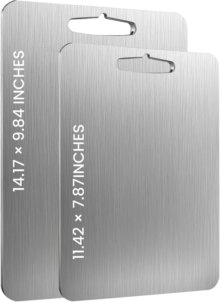 Titanium Alloy Cutting Board Pure Titanium Cutting Board\uff0cDouble-Sided Versatility\uff0cThe 2... | Amazon (US)