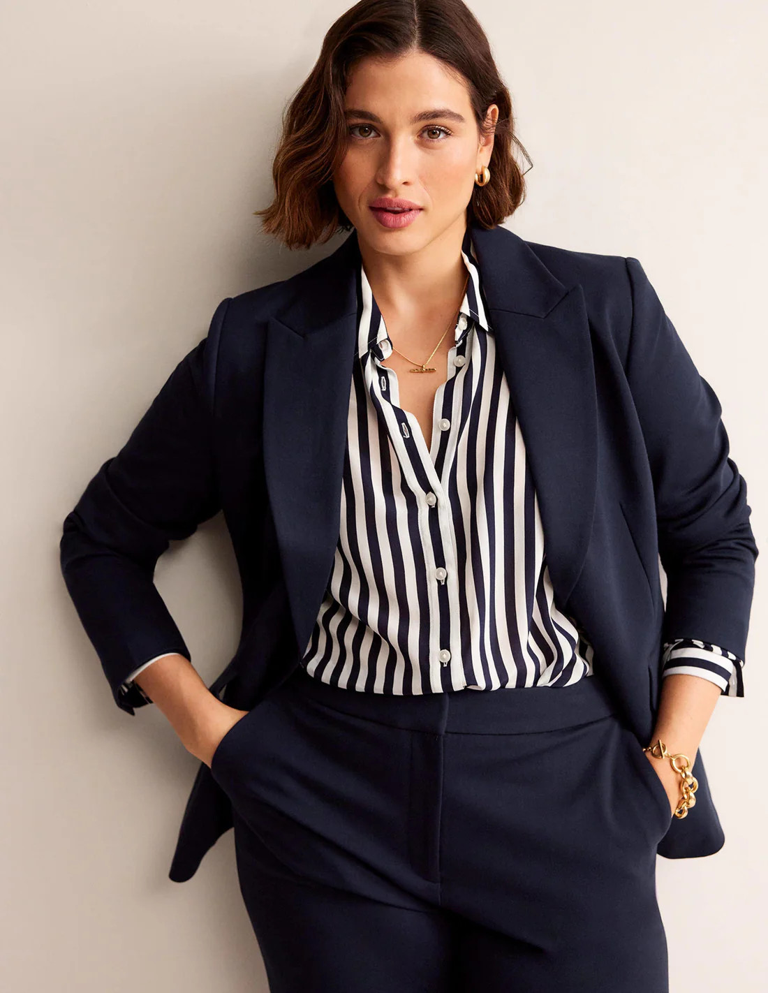 Marylebone Ponte Blazer-Navy | Boden UK