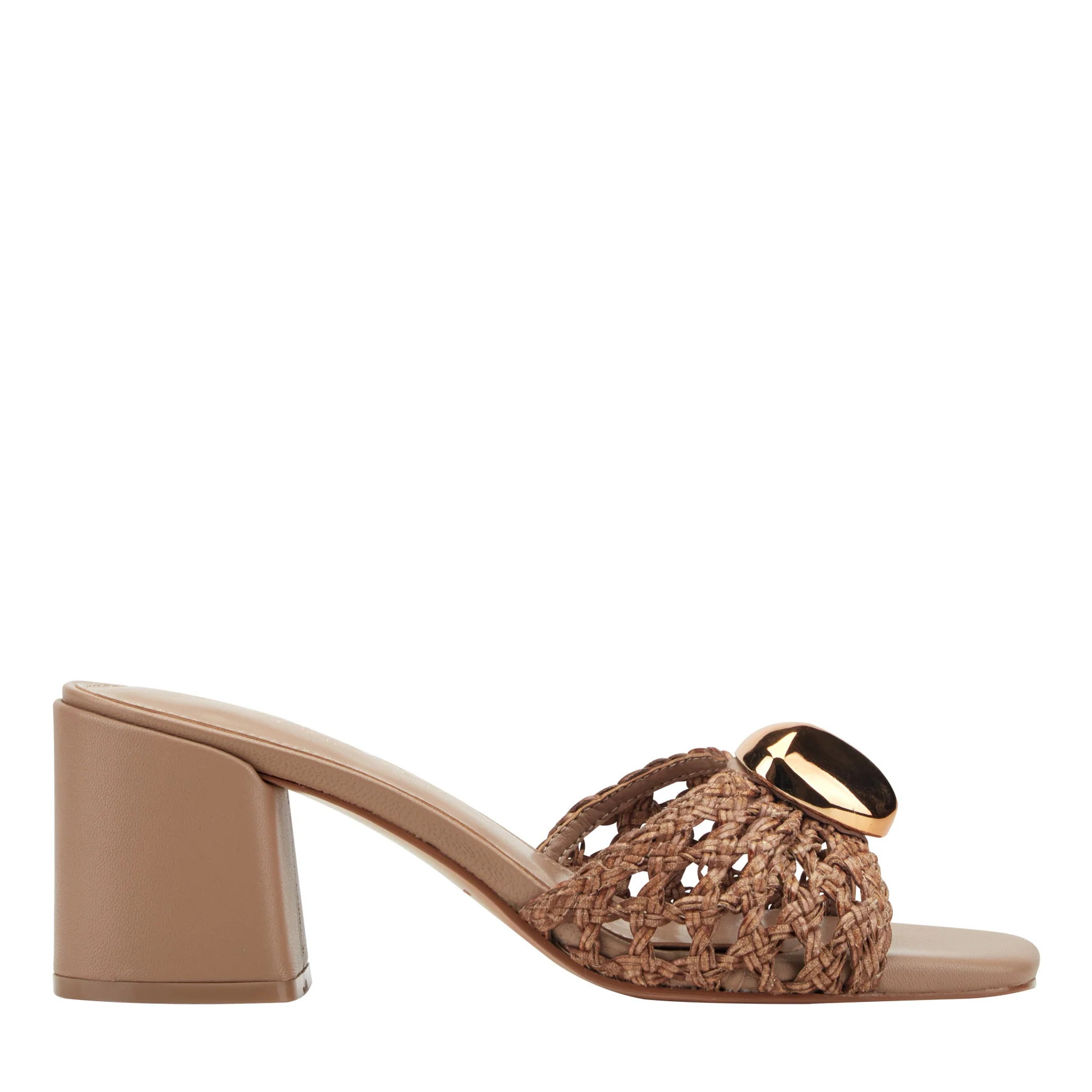 Women's Farrel Woven Mule Sandal - Dark Brown | Marc Fisher Footwear | Marc Fisher