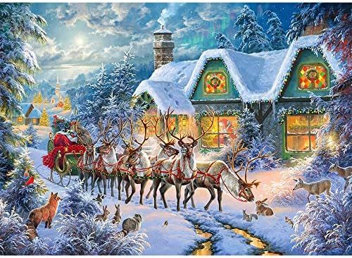 Falaza Christmas Jigsaw Puzzles 1000 Pieces for Adults - Christmas Reindeer Family Holiday Puzzle... | Amazon (US)