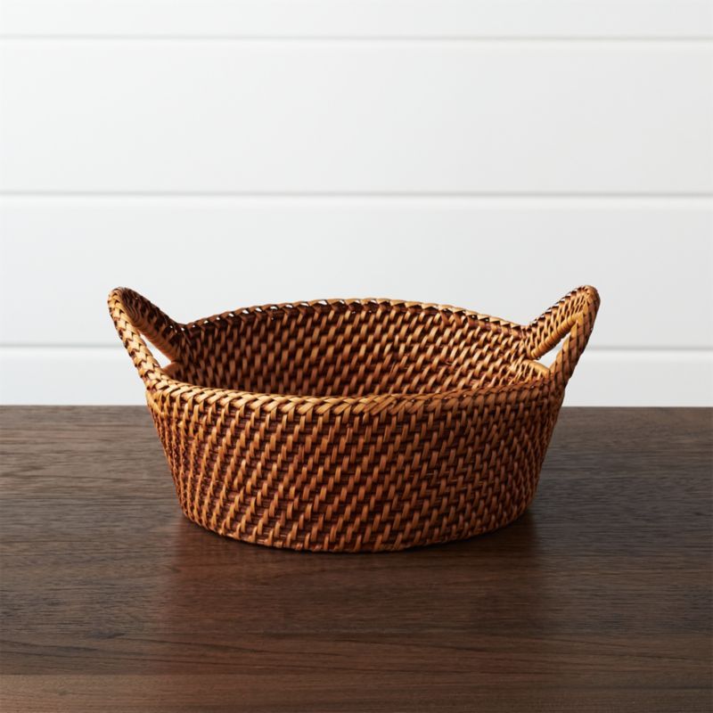 Artesia Small Honey Bread Basket + Reviews | Crate and Barrel | Crate & Barrel