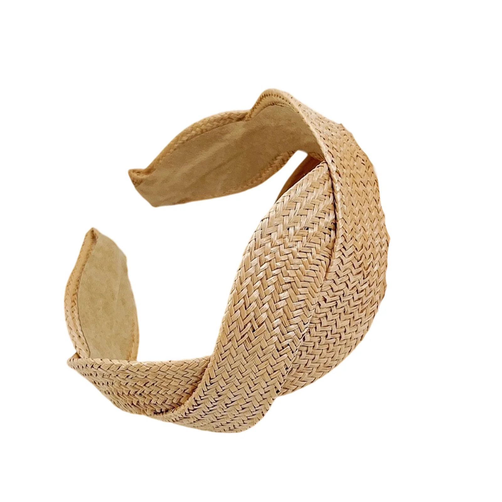 Natural Straw Woven Headband Wide Elastic Hair Accessory Breathable Unisex Hair Ornament For Outd... | Walmart (US)